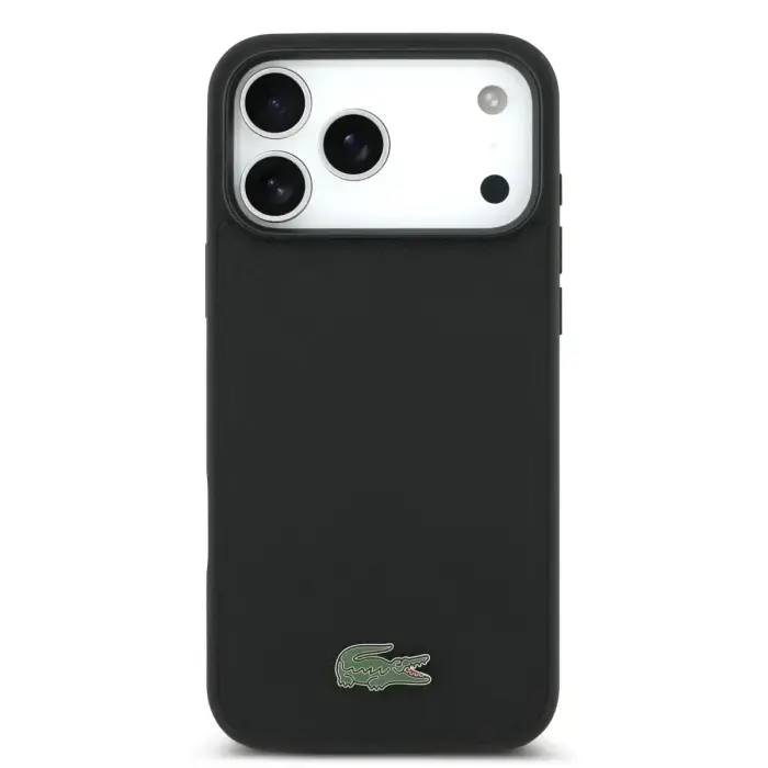 Lacoste Iconic Petit Pique MagSafe Case + Wallet for iPhone 18 Pro Max Black