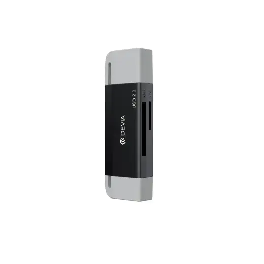 Devia card reader 2in1 EL239 USB/USB-C 2.0 black Foto 3