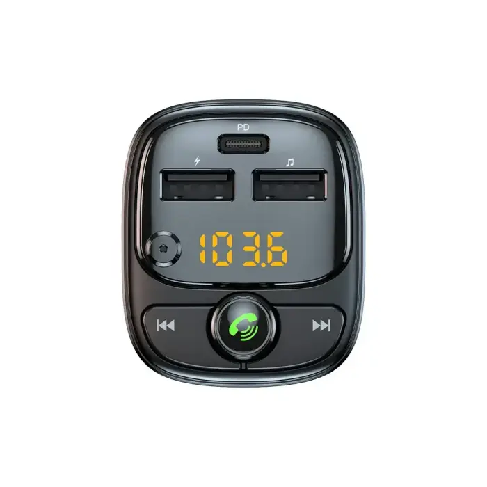 Blavec FM Transmitter Flash TR-06 MP3, Bluetooth - 2xUSB + Type C - PD 30W (TFMFTR06-B) black Фото num