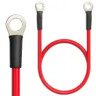 Qoltec Battery cable with connector terminals | Cable with eyelet | 60 cm | Red Foto 1