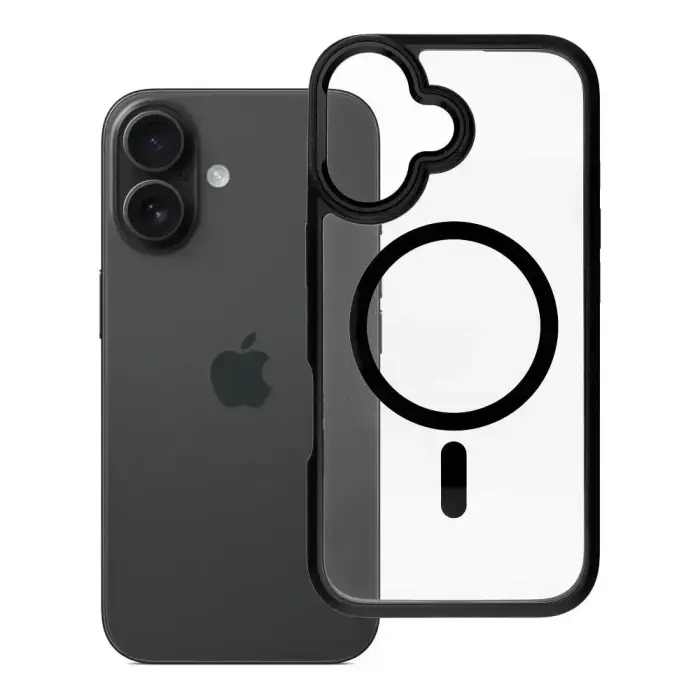 ROAR Mag Bumper maciņš ar MagSafe atbalstu telefonam iPhone 16 melns