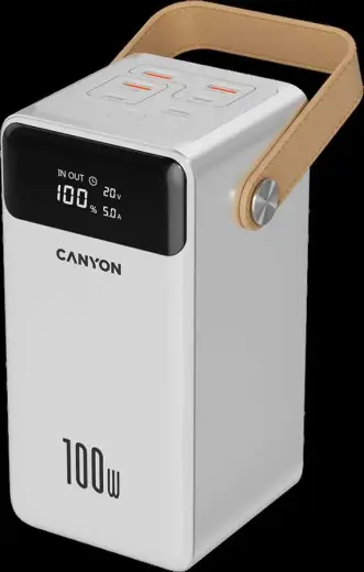 CANYON power bank OnPower 610 metal 60000 mAh PD100W White