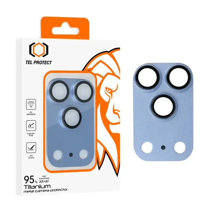 Tel Protect 95% AR+AF Full Metal kameras aizsargstikls telefonam iPhone 17 Pro Max