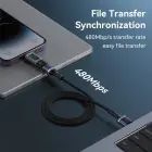 Yesido Adapter OTG GS25 - Lightning (male) to Type C (female) - with LCD display black Фото num