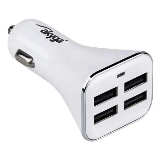 Car charger 12|24V Akyga AK-CH-09 34W 4x USB-A 5V | 6.8A white Foto 3