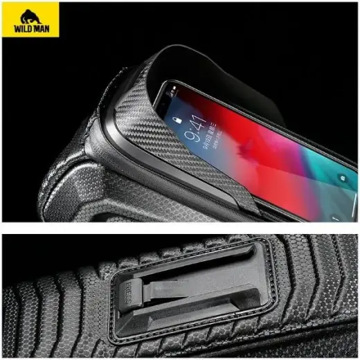 Etui|uchwyt rowerowy WILDMAN L E10S sakwa na ramę czarna|black Foto 9