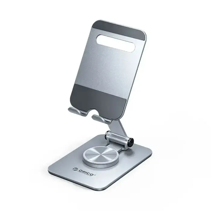 Orico PS2 foldable phone stand, 360° rotating - silver