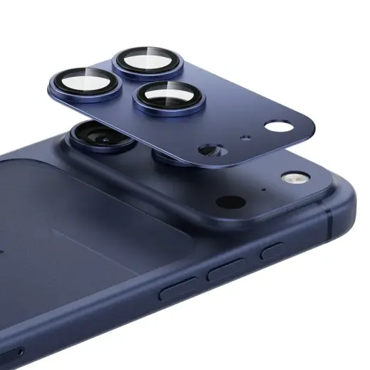 Benks Tempered glass Glass Warrior Metal Integrated Lens Protector (C070) for Iphone 17 Pro Max (lens 3 pieces) blue