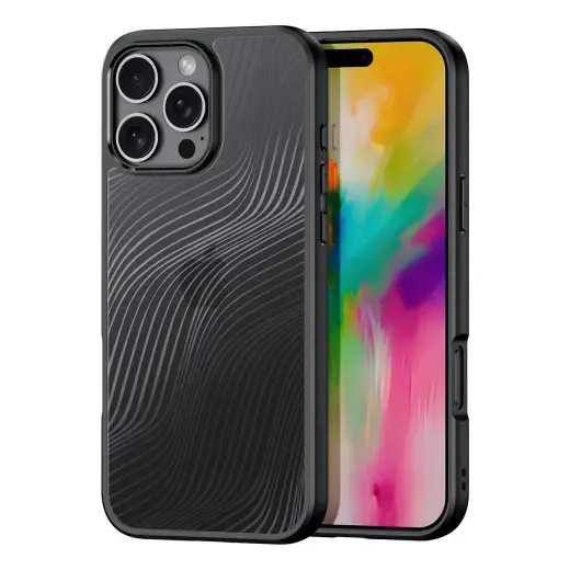 Dux Ducis Aimo maciņš telefonam iPhone 16 Pro Max melns