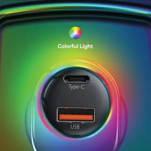 USAMS C37 CC192CC01 auto lādētājs | 60W | PD, QC | USB-A, USB-C | ar USB-C vadu komplektā | melns Foto 8