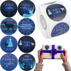 Рождественские наклейки для подарков 500 шт Фото num