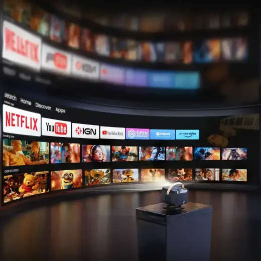 Yaber U12 LCD FullHD 1080p Multimedia Projector with Stereo Speakers - Black Foto 8