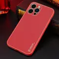 Dux Ducis Yolo elegant case made of soft TPU and PU leather for iPhone 13 Pro Max red Photo