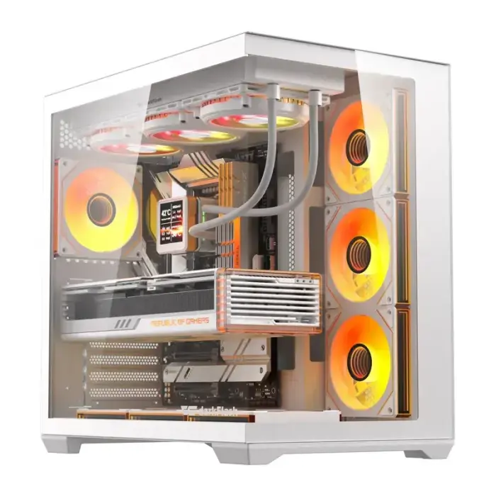 DarkFlash C280 computer case (white) + 7 fans