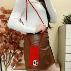 Strap Silicone maciņš telefonam iPhone 15 Plus sarkans — Foto 6