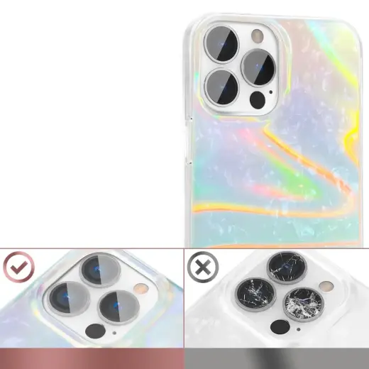 Kingxbar Shell Series luxury elegant phone case for iPhone 13 Pro pearl-blue Фото num