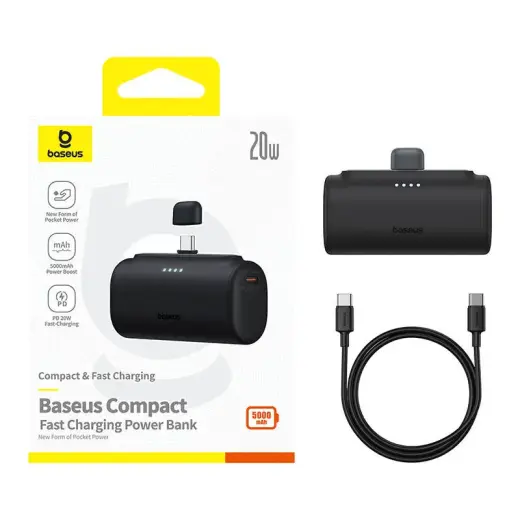 Внешний аккумулятор (powerbank) Baseus Compact 5000mAh, 20W, Тип C Фото num