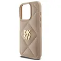 DKNY DKHCP15LPQDSLE iPhone 15 Pro 6.1"    beżowy|beige Quilted Stack Logo — Фото 6