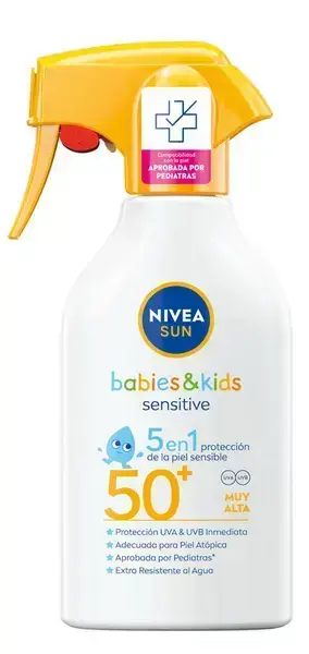 Nivea Sun Babies & Kids Sensitive 5-in-1 Spray Sunscreen SPF50+ 270 Ml Foto 2