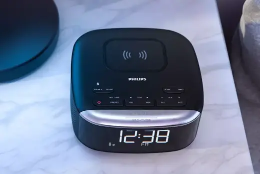 PHILIPS Radio pulkstenis, melns Foto 9