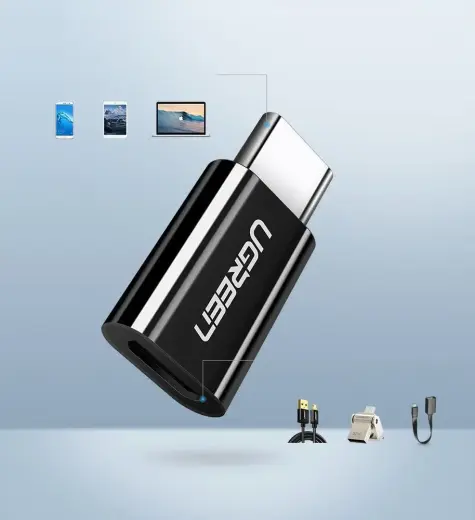 Ugreen adapter micro USB to USB Type C adapter black (30391) Фото num