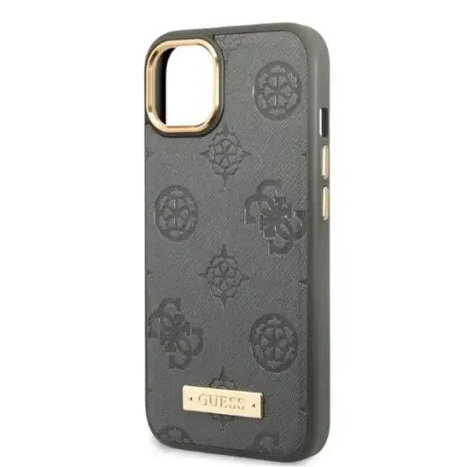 Guess GUHMP13MSAPSTG iPhone 13 6,1" szary|grey hardcase Peony Logo Plate MagSafe Фото num