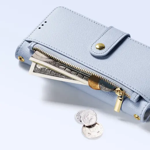 Dux Ducis Кожаный чехол для телефона iPhone 16 Pro Max Синий Фото num