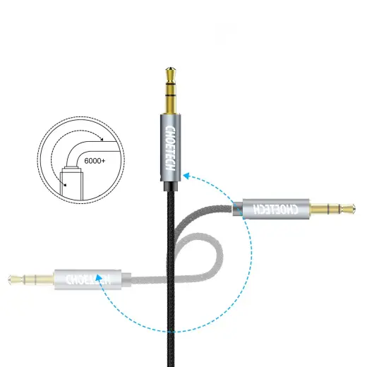 Choetech AUX002 cable mini jack 3.5mm (male) | mini jack 3.5mm (male) 1.2m - black Foto 9