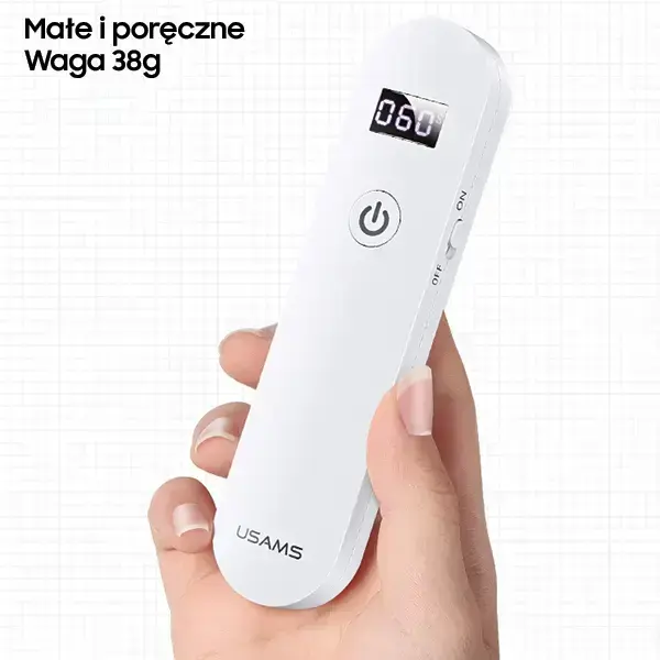 USAMS Mini UV-C Disinfecting Lamp Handheld Sterilizer white ZB159XDD01 (US-ZB159) Foto 6