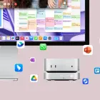 Orico MiniLink 9-in-1 Docking Station with M.2 SSD Hard Drive Bay - Silver Photo