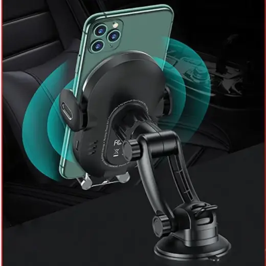 Usams CD131 car holder with wireless charger 15W | 2A black Photo