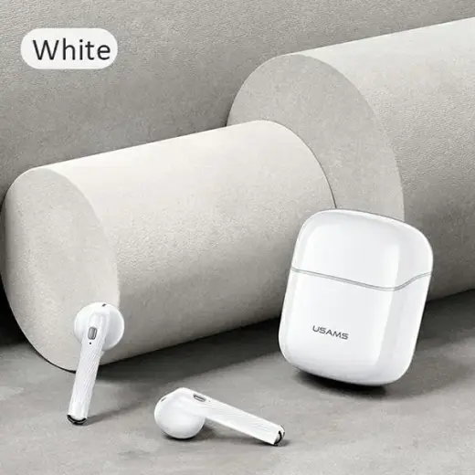 USAMS Słuchawki Bluetooth 5.0 TWS SYseries SY02 bezprzewodowe biały|white BHUSY01 Foto 11