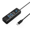 Orico PWC2U-C3 USB-C Hub | 2x USB-A 3.0 + 1x USB-C 3.0 - Black Фото num