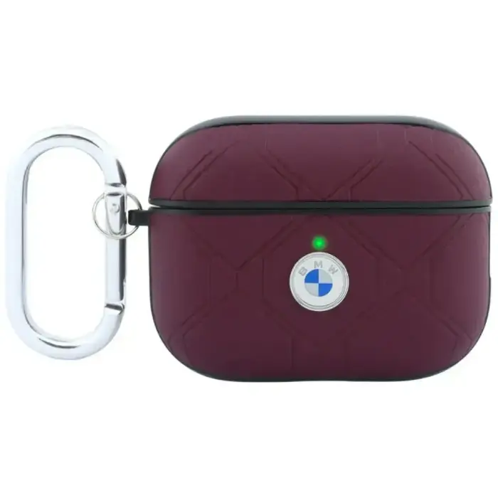 Case BMW Debossed Quilted Leather for AirPods Pro 3 – Burgundy