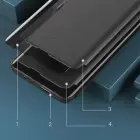 Eco Leather View Case Elegant Flip Cover with Stand Function Poco M4 Pro 5G Blue — Foto 29
