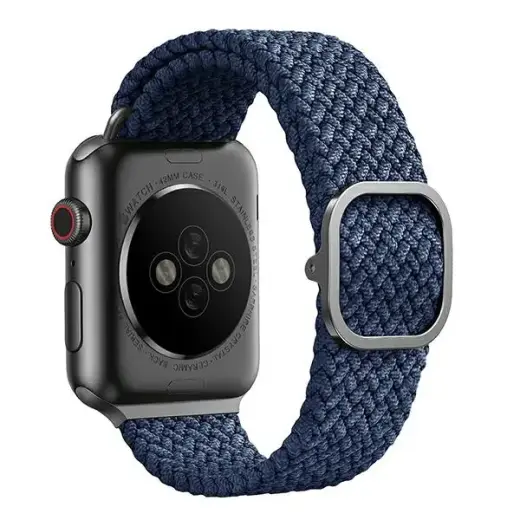 UNIQ pasek Aspen Apple Watch 40|38|41mm Series 4|5|6|7|8|SE|SE2 Braided niebieski|oxford blue Фото num
