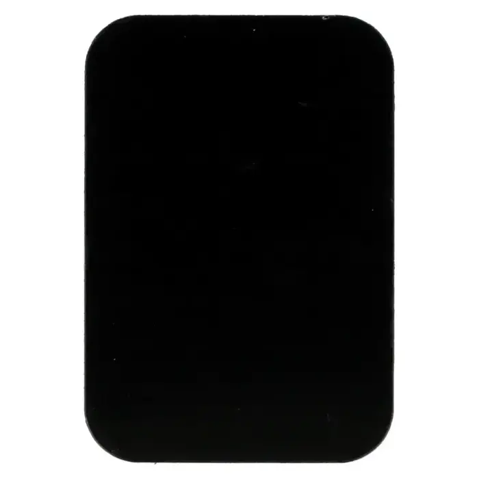 Metal plate for magnet holders - rectangular 45x65mm black