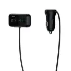 Wireless Bluetooth FM transmitter with charger Baseus S-16 (Overseas edition) - black Фото num