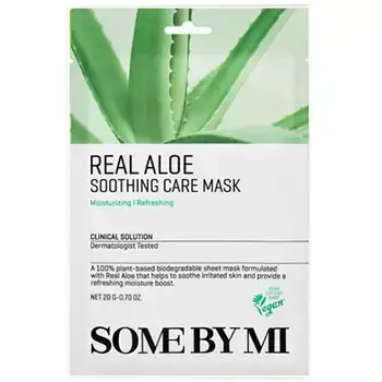 Some By Mi Real Aloe Soothing Care Mask - Zklidňující maska s aloe vera 20.0g
