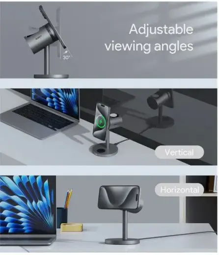 AUKEY MagFusion 3 in 1 wireless charger with Qi2 Active Cooling LC-MC311A