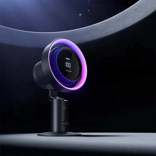 Jisulife Table Fan Pro3 10000mAh Desktop Turbine Fan with Filter - Dark Gray Foto 3