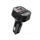 XO transmitter FM BCC17 Bluetooth MP3 car charger 30W black + cable USB-C - USB-C Фото num