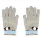 Gloves for touch screens GREY WITH FLOWER — Foto 1