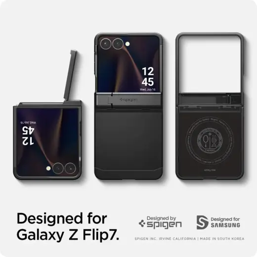 SPIGEN TOUGH ARMOR PRO MAG MAGSAFE GALAXY Z FLIP 7 BLACK Фото num