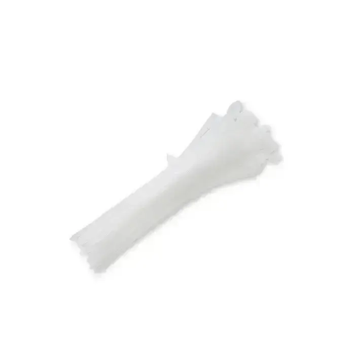 Qoltec Self-locking cable tie | 3.6*100 mm | 100 pcs. | Nylon66 | UV | White Foto 3