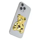 Phone stand BEAR - stick-on - gold Фото num