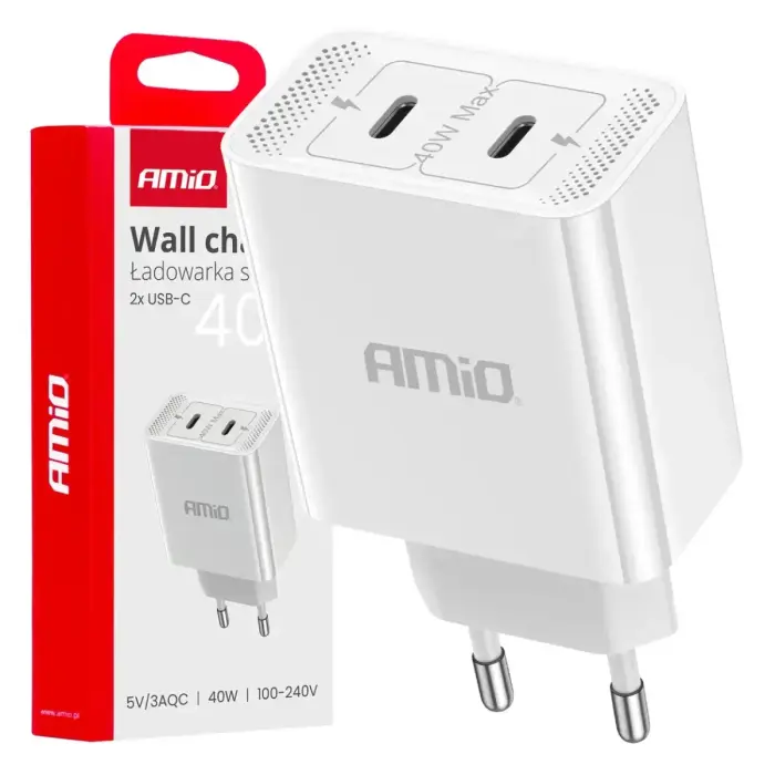 AMiO AMIO-03892 travel charger | 40W | QC | USB-C