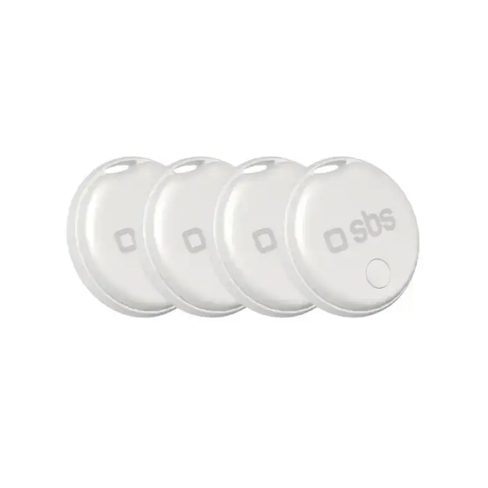 SBS Track My Circle locator compatible with Apple Find My set of 4 - white