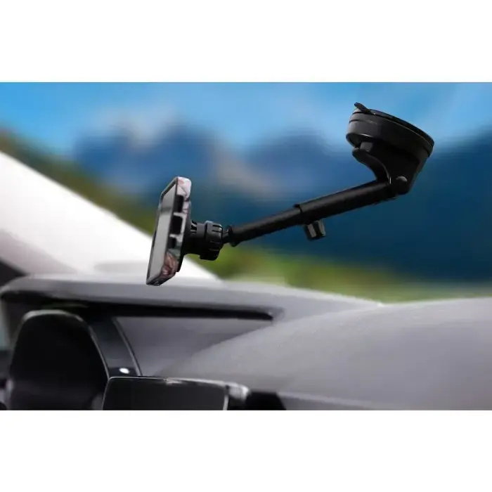 Magnetic car phone holder compatible with Magsafe Forcell F-Grip PrecisionX windshield/ dashboard / air vent black Photo