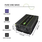Qoltec Pure Sine Wave Inverter Monolith | 2000W | 4000W | 24V to 230V Foto 7